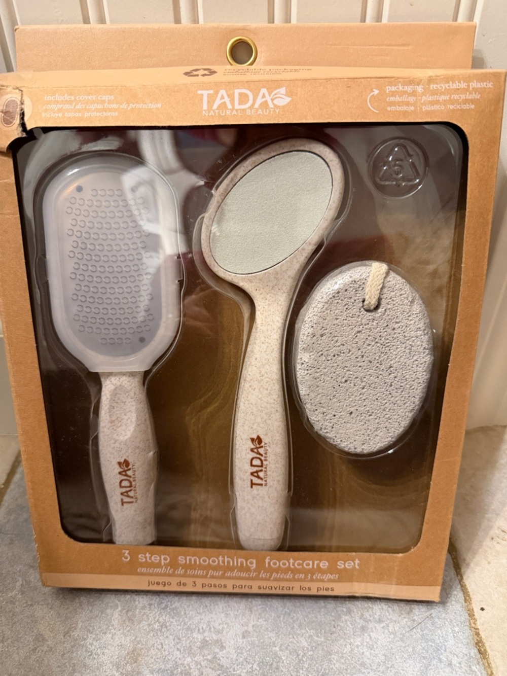 TADA Natural Beauty 3-Step Footcare Set- New